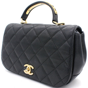 Caviar Carry Around Flap Bag Black
