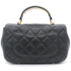 Caviar Carry Around Flap Bag Black