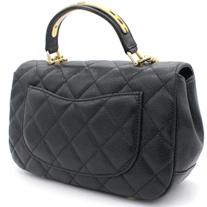 Caviar Carry Around Flap Bag Black