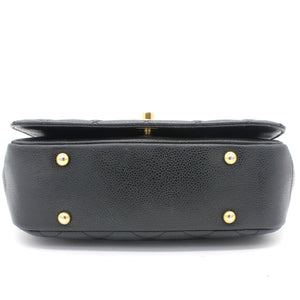 Caviar Carry Around Flap Bag Black