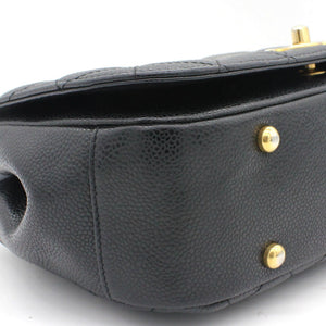 Caviar Carry Around Flap Bag Black