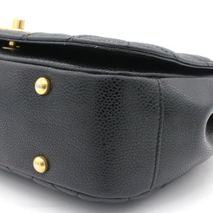 Caviar Carry Around Flap Bag Black