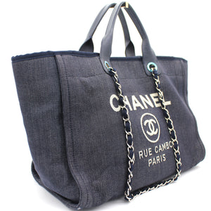 Denim Medium Deauville Tote Dark Blue