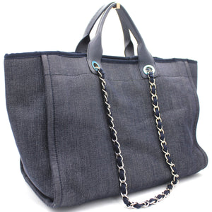 Denim Medium Deauville Tote Dark Blue