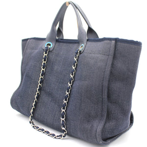 Denim Medium Deauville Tote Dark Blue
