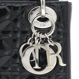 Mini Lady Dior Bag in black Patent Leather