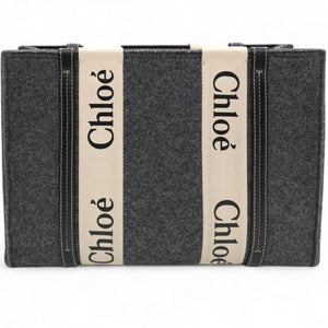 Felt Medium Woody Ribbon Tote Cashmere Grey