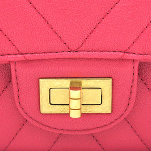 Fushia Chevron Reissue Medium Calfskin Flap Bag