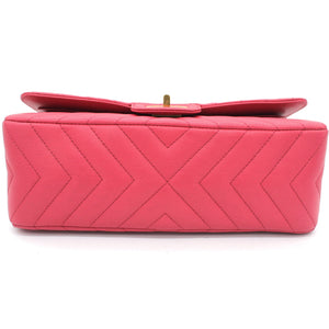 Fushia Chevron Reissue Medium Calfskin Flap Bag