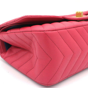 Fushia Chevron Reissue Medium Calfskin Flap Bag