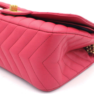 Fushia Chevron Reissue Medium Calfskin Flap Bag