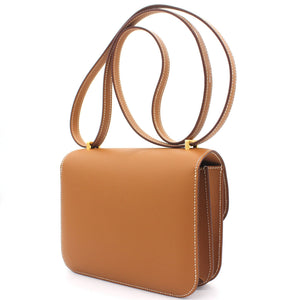 Epsom Leather Gold Hardware Constance 19 Bag Gold