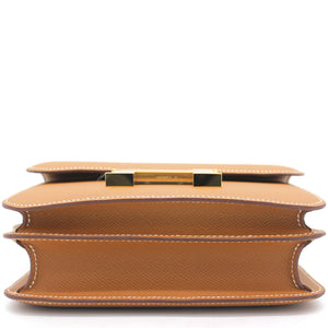 Epsom Leather Gold Hardware Constance 19 Bag Gold