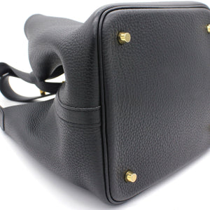 Togo Leather Picotin Lock MM Bag 22 Noir