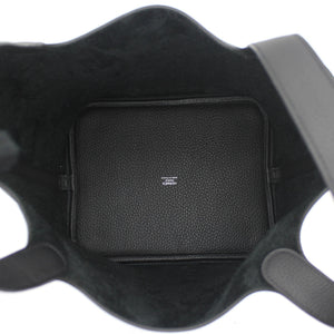Togo Leather Picotin Lock MM Bag 22 Noir