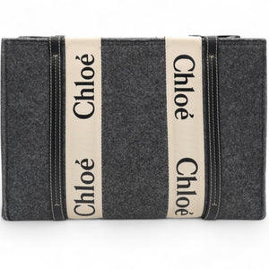 Felt Medium Woody Ribbon Tote Cashmere Grey