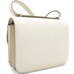 Epsom Leather Silver Hardware Constance 19 Bag Craie