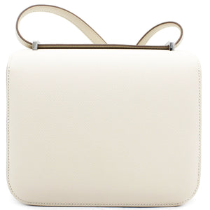 Epsom Leather Silver Hardware Constance 19 Bag Craie