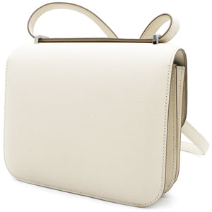 Epsom Leather Silver Hardware Constance 19 Bag Craie