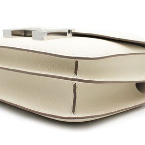 Epsom Leather Silver Hardware Constance 19 Bag Craie