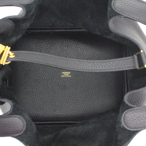 Togo Leather Picotin Lock MM Bag 22 Noir