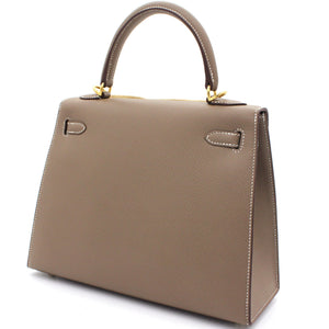 Kelly 25 Epsom Etoupe Leather
