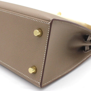 Kelly 25 Epsom Etoupe Leather
