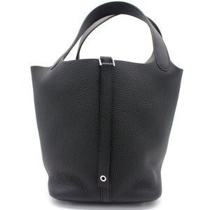 Togo Leather Picotin Lock MM Bag 22 Noir