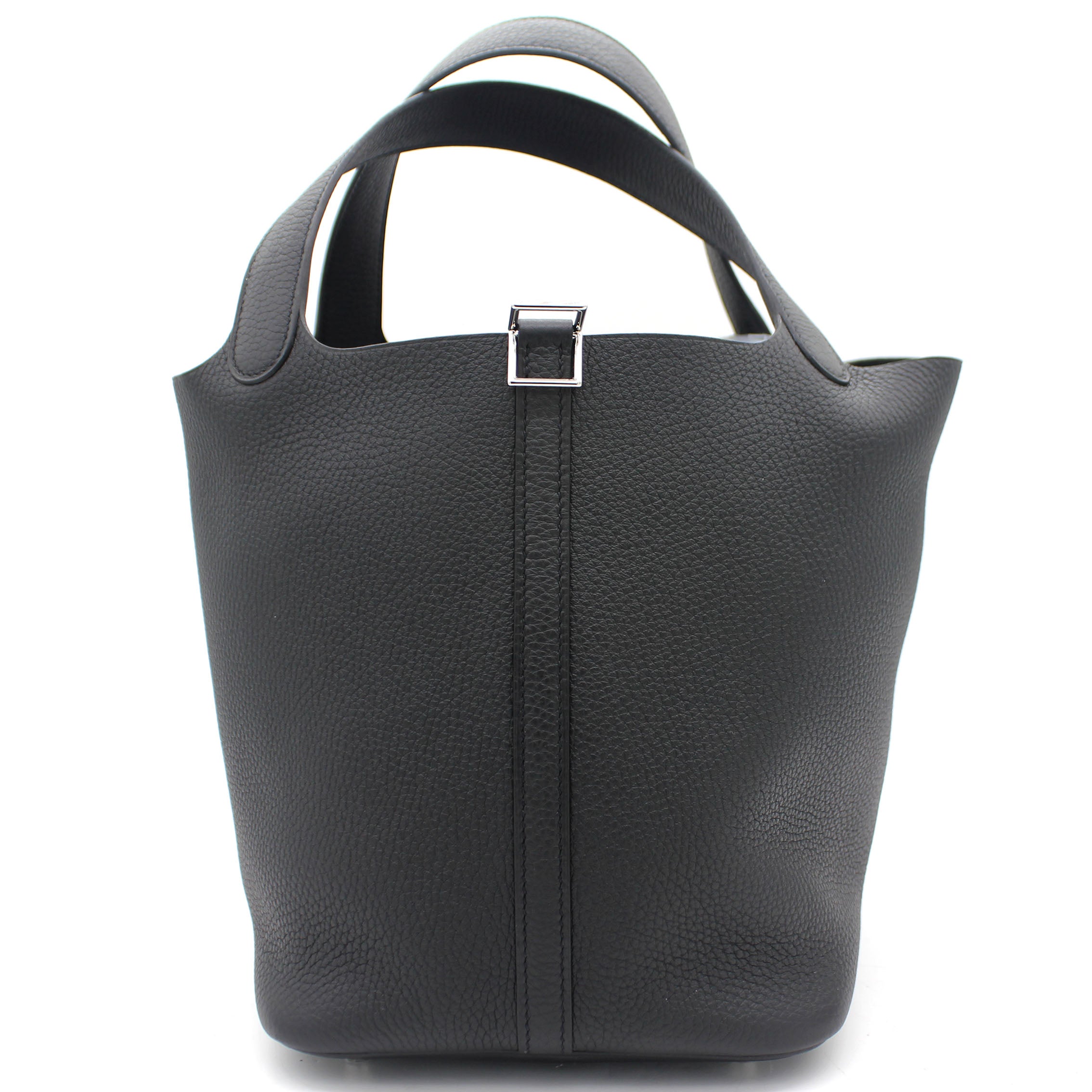 Togo Leather Picotin Lock MM Bag 22 Noir