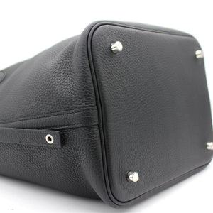 Togo Leather Picotin Lock MM Bag 22 Noir