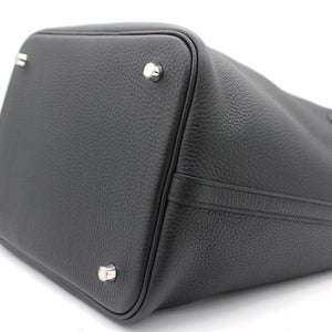 Togo Leather Picotin Lock MM Bag 22 Noir
