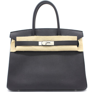 Epsom Leather Birkin 30 Bag Noir