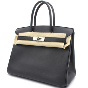 Epsom Leather Birkin 30 Bag Noir