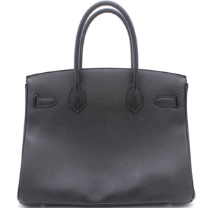 Epsom Leather Birkin 30 Bag Noir