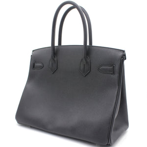 Epsom Leather Birkin 30 Bag Noir