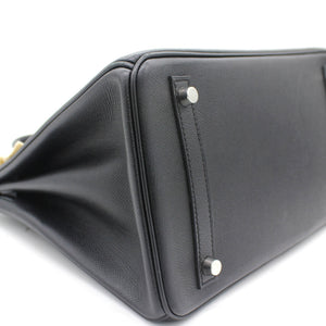 Epsom Leather Birkin 30 Bag Noir