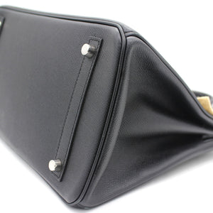 Epsom Leather Birkin 30 Bag Noir