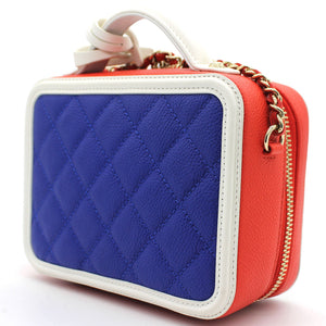 Caviar Quilted Small CC Filigree Vanity Case