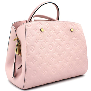 Montaigne MM Pink Monogram Empreinte Leather