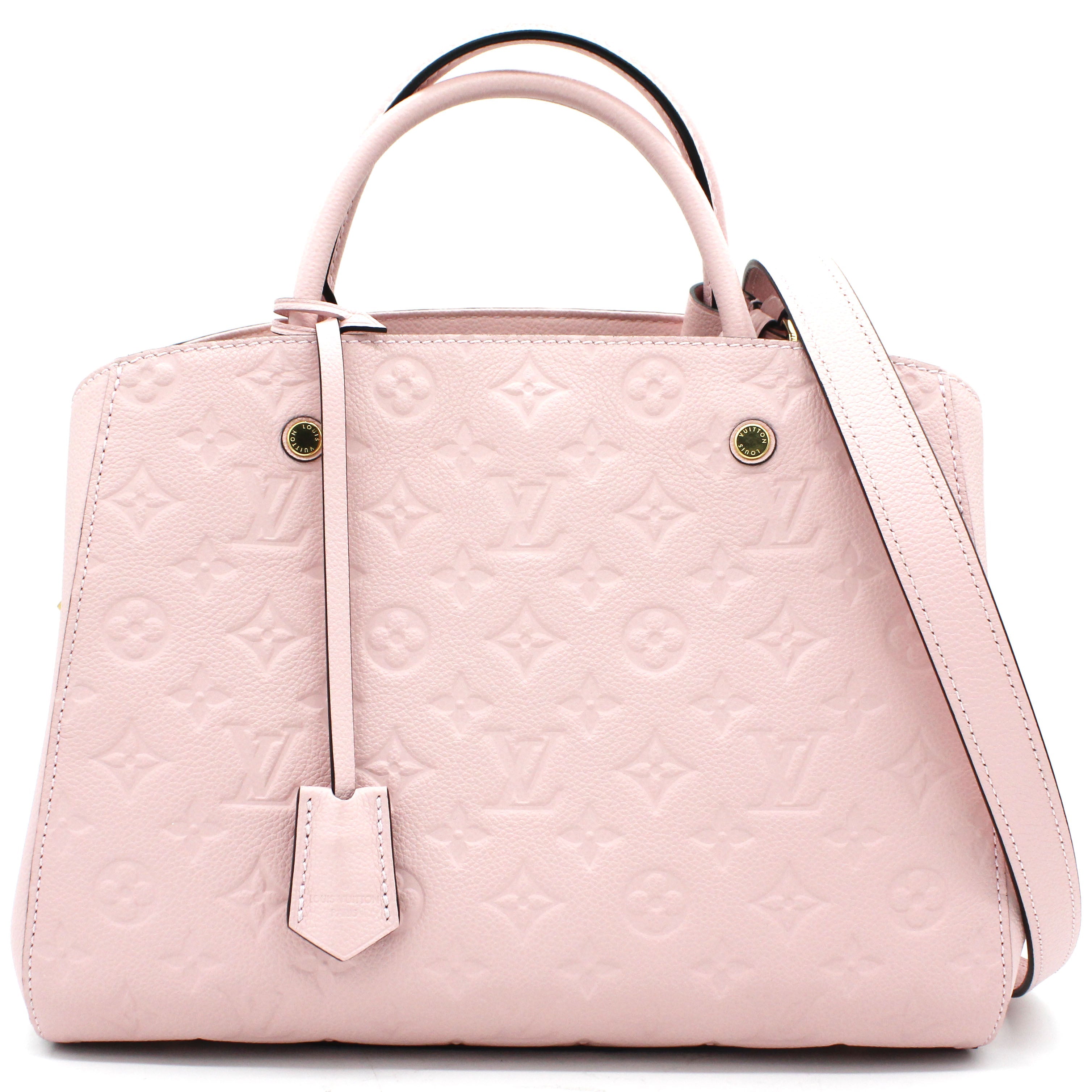 Montaigne MM Pink Monogram Empreinte Leather