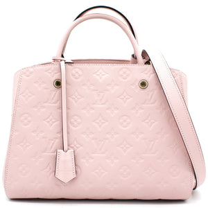 Montaigne MM Pink Monogram Empreinte Leather