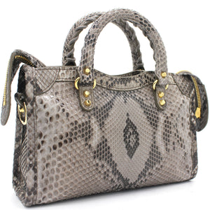 Snakeskin Classic Nano City Tote Bag