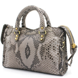 Snakeskin Classic Nano City Tote Bag