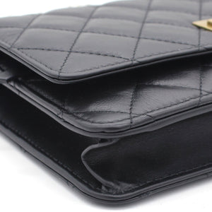 Aged Calfskin Reissue Wallet On Chain WOC Black
