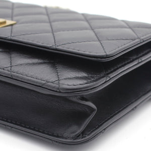 Aged Calfskin Reissue Wallet On Chain WOC Black