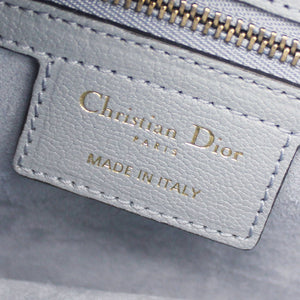 Grained Calfskin Saddle Bag Medium Cloud Blue