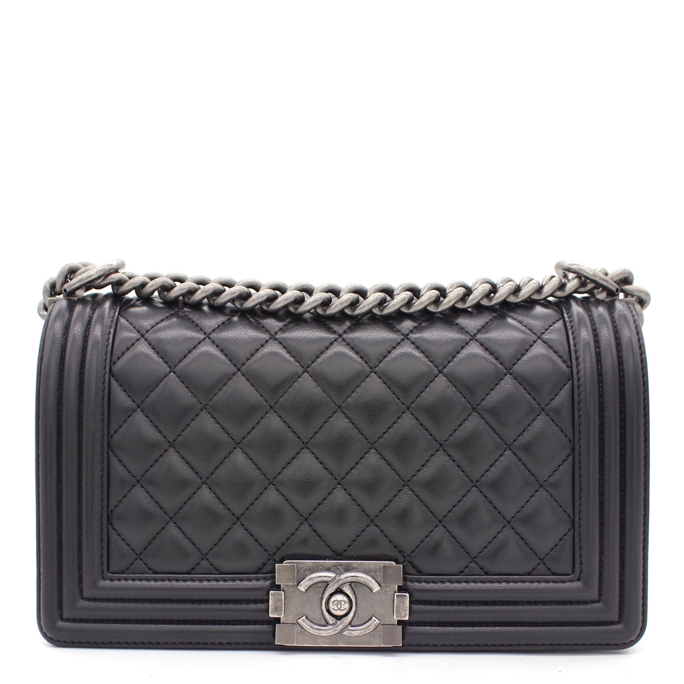 Quilted Medium Boy Bag Lambskin
