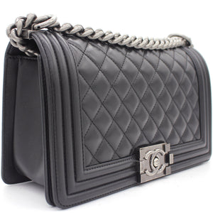 Quilted Medium Boy Bag Lambskin