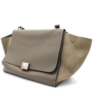 Calfskin Leather Medium Trapeze Souris