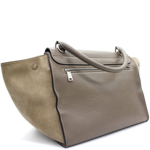 Calfskin Leather Medium Trapeze Souris